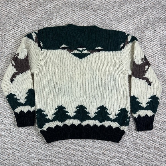 Vintage Woolrich Deer Buck 100% Wool Sweater Crewneck Mens Size Medium - Picture 6 of 7